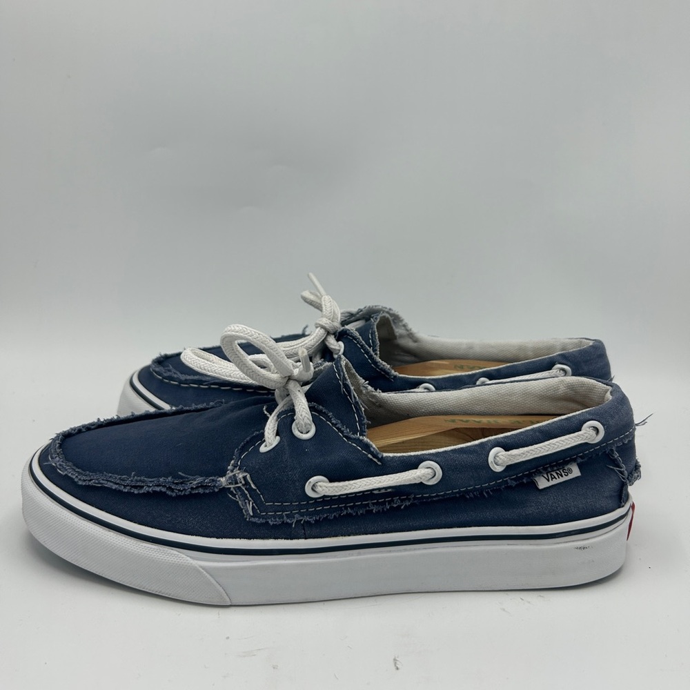Vans Chukka Del Barco Frayed Denim Boat Shoes Mens Size 9